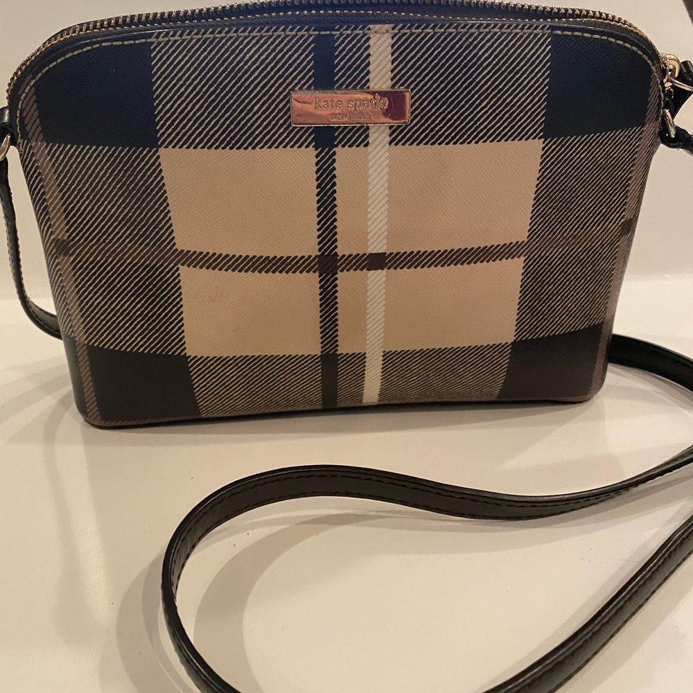 Kate Spade♠️ Plaid Vinyl Purse